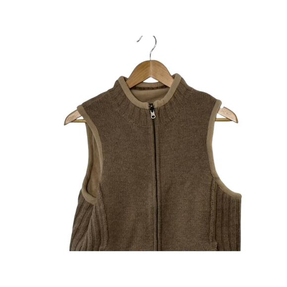Gander Mountain Guide Series Tan Lambswool Blend Full Zip Vest Women's Medium - Picture 5 of 14